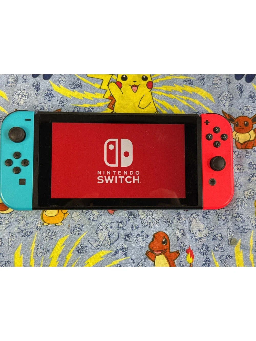 Nintendo Switch HAC-001 Console Neon Blue/Red Joy-Con, Complete Set In Box